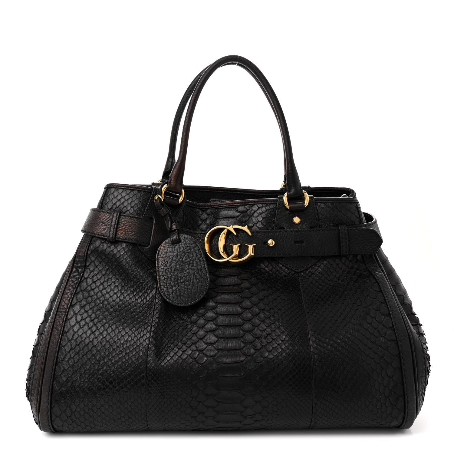 Gucci Snakeskin Large GG Running Tote Black 1 of 18