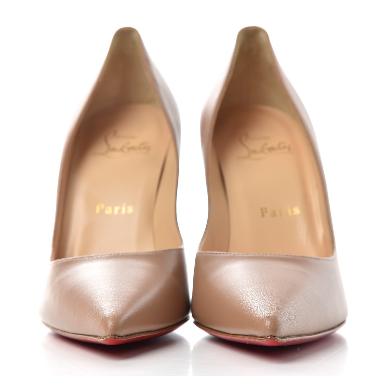 Christian Louboutin Nappa Apostrophy 100 Pumps 36 Nude 2 of 10
