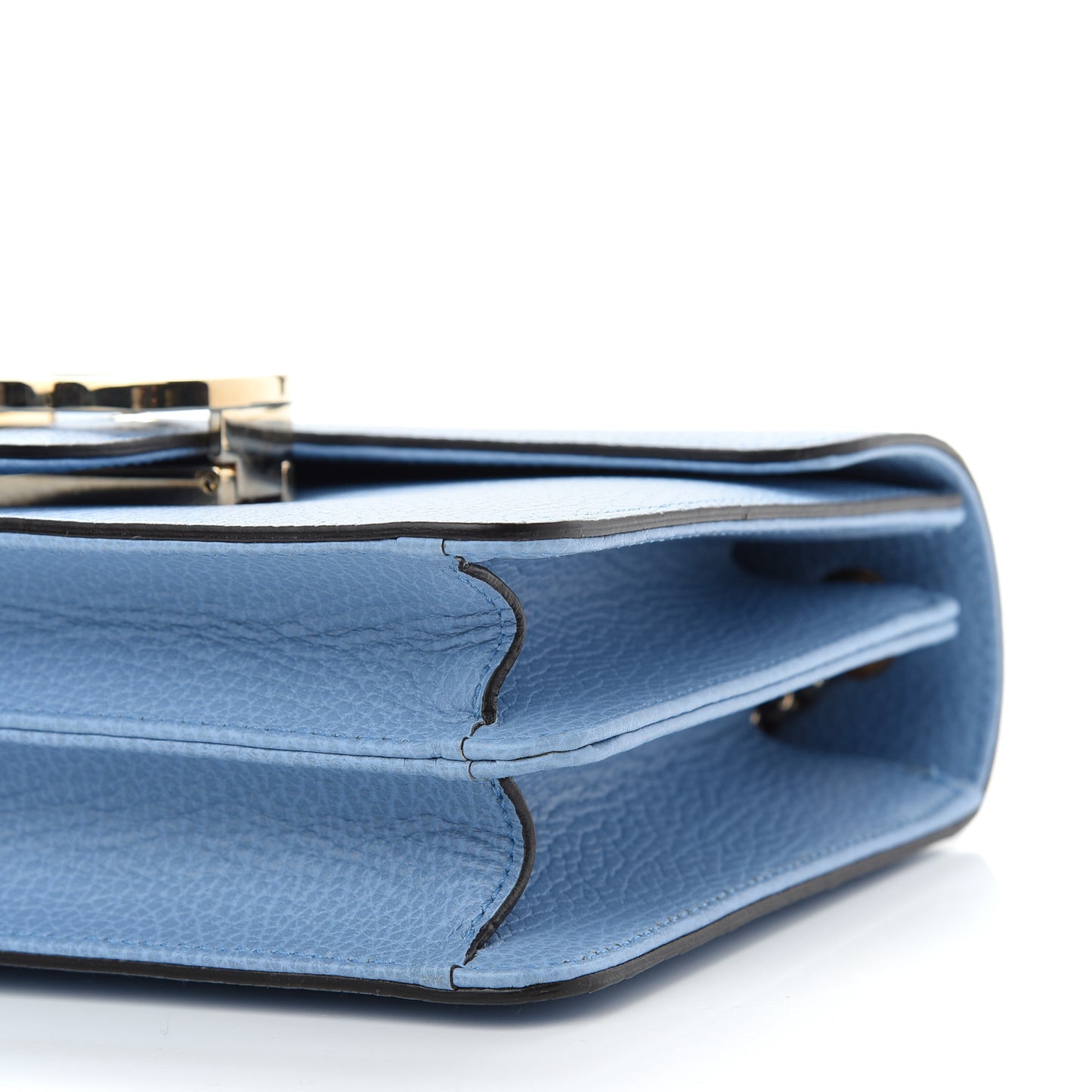 Dollar Calfskin Small Interlocking G Shoulder Bag Mineral Blue