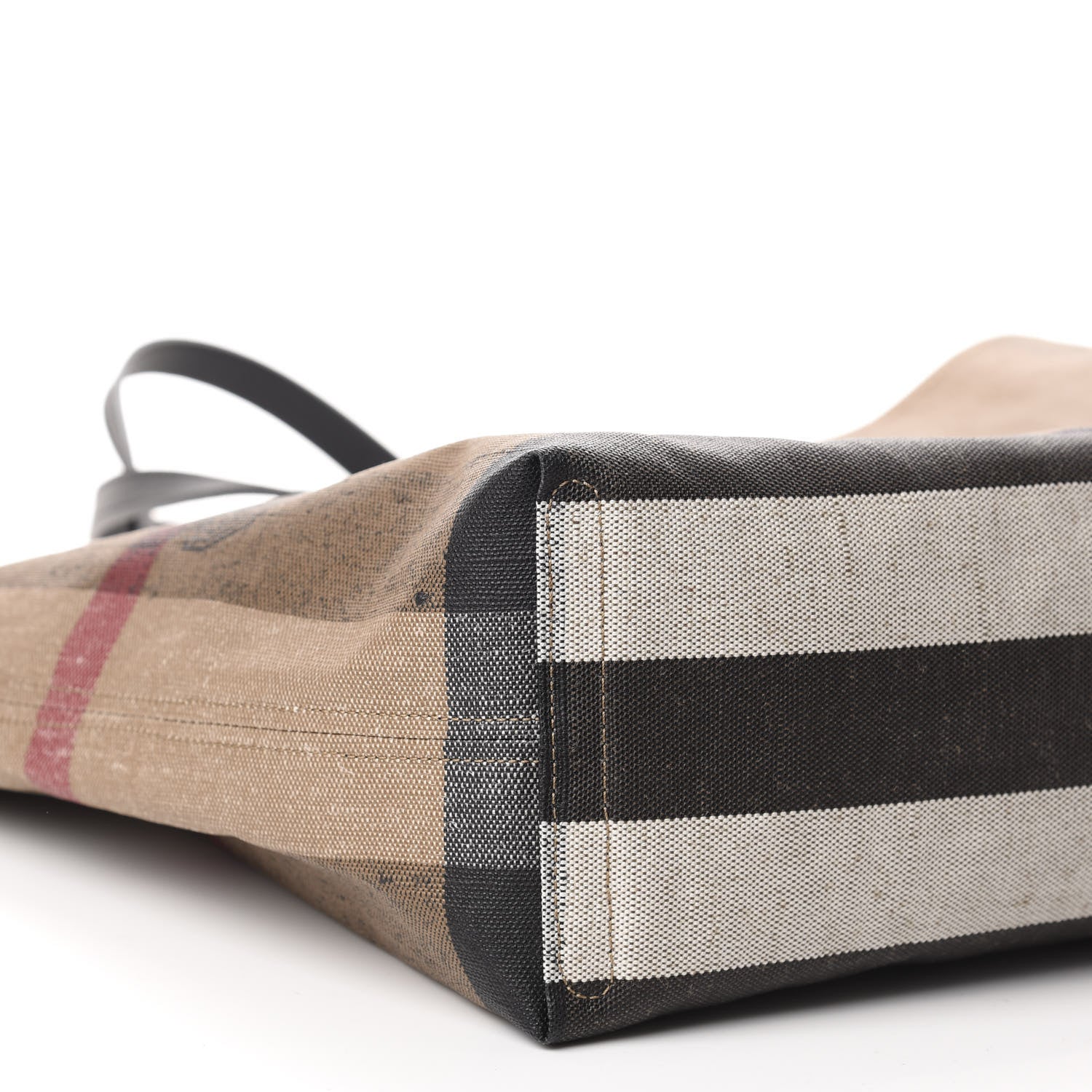 Burberry Coated Canvas Mega Check Medium Doodle Tote Black 6 of 9
