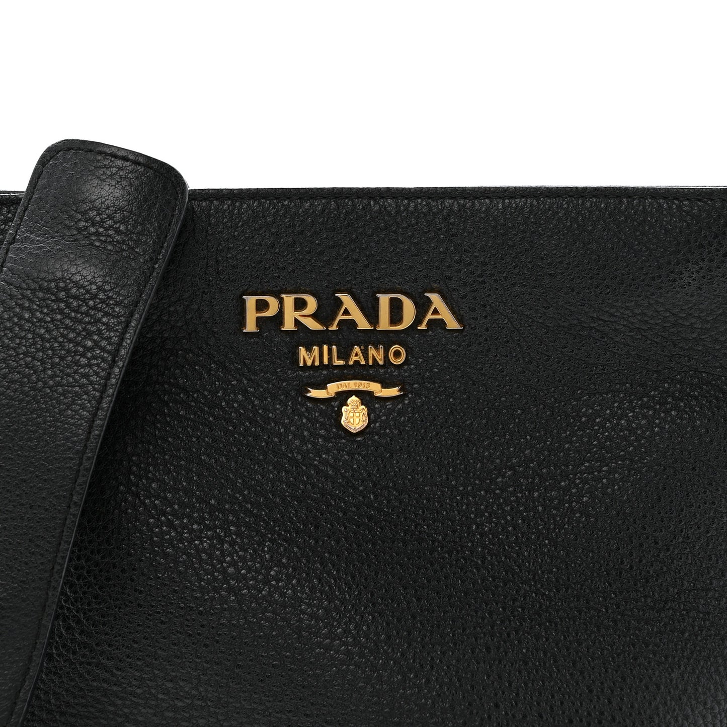 Vitello Daino Crossbody Bag Black