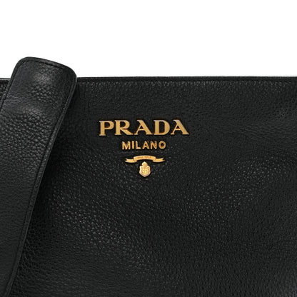 Prada Vitello Daino Crossbody Bag Black 8 of 13