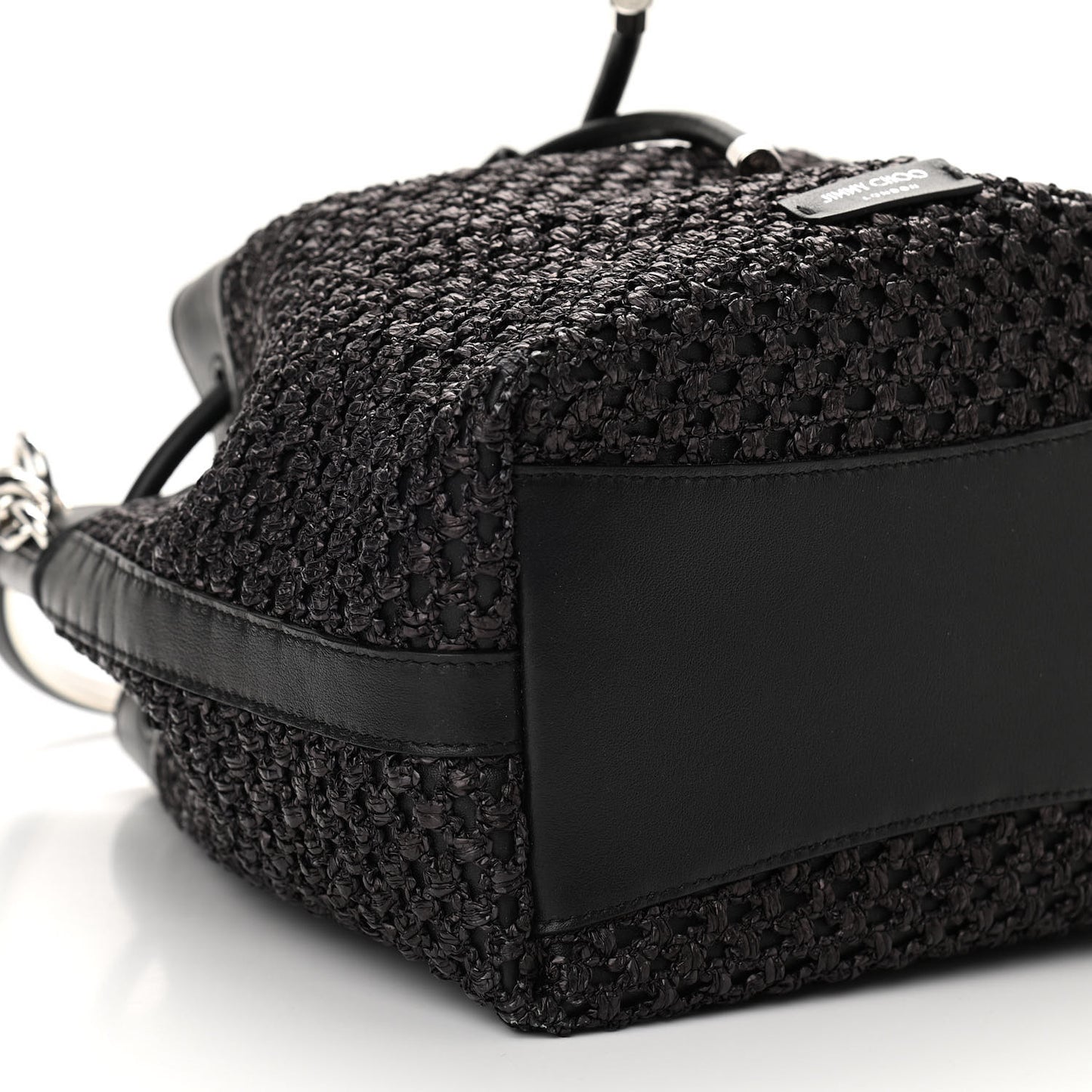 Raffia Net Bon Bon Bag Black