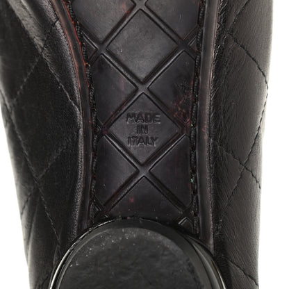 Chanel Lambskin Quilted Cambon Ballerina Flats 38 Black 7 of 11