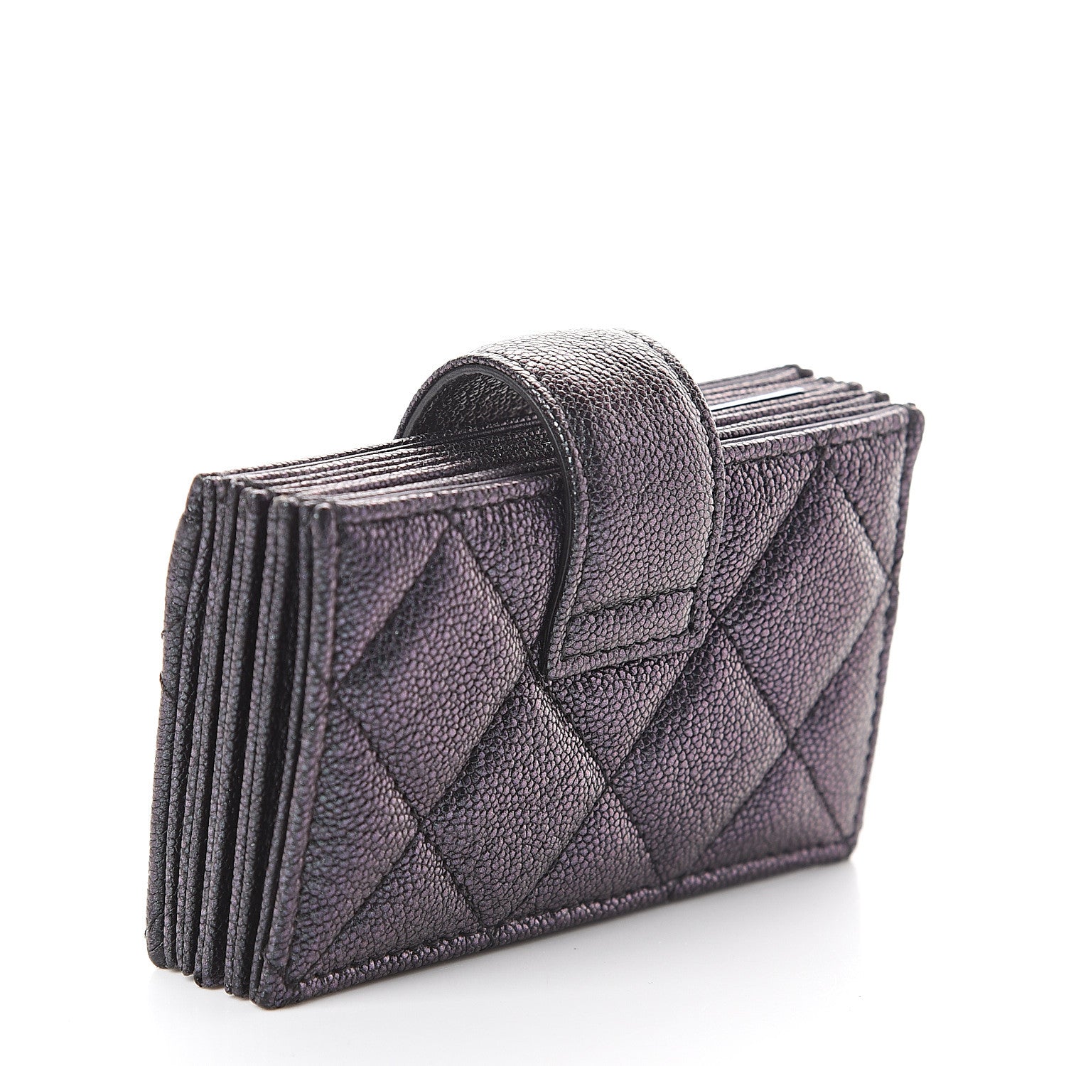 Chanel Iridescent Caviar Quilted Gusseted Card Holder Black 2 of 6