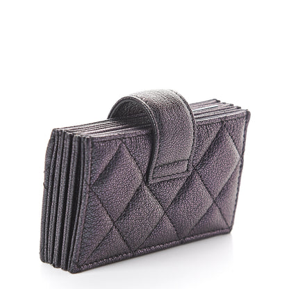 Chanel Iridescent Caviar Quilted Gusseted Card Holder Black 2 of 6