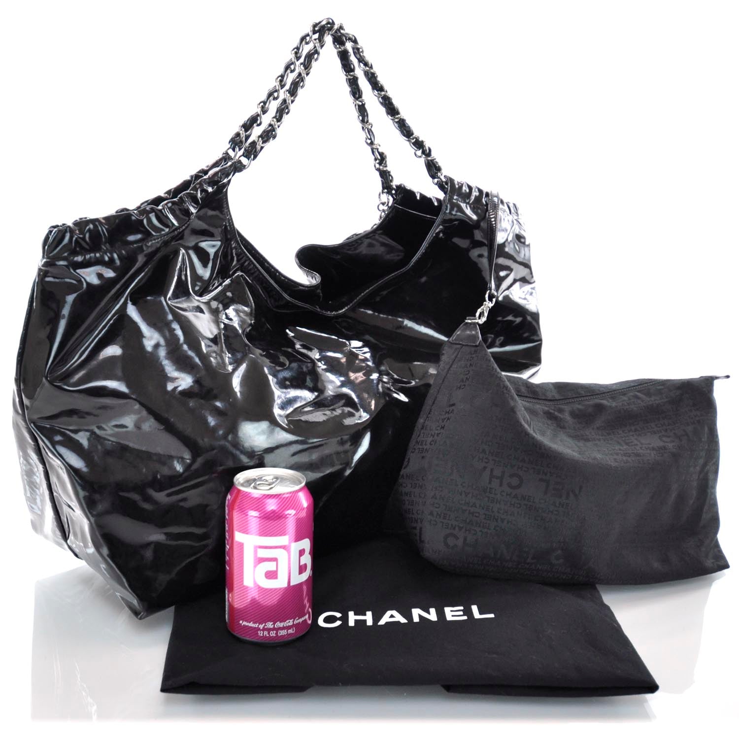 Chanel Vinyl XL Coco Cabas Black 3 of 11