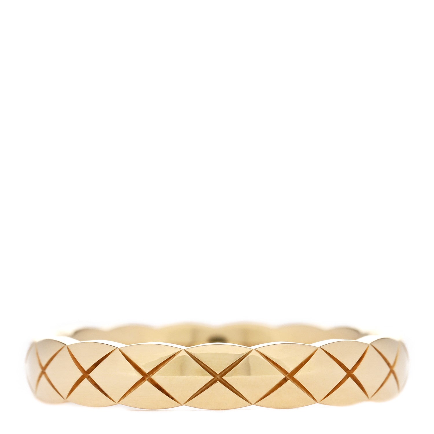 Chanel 18K Yellow Gold Mini Coco Crush Ring 49 4.75 3 of 5