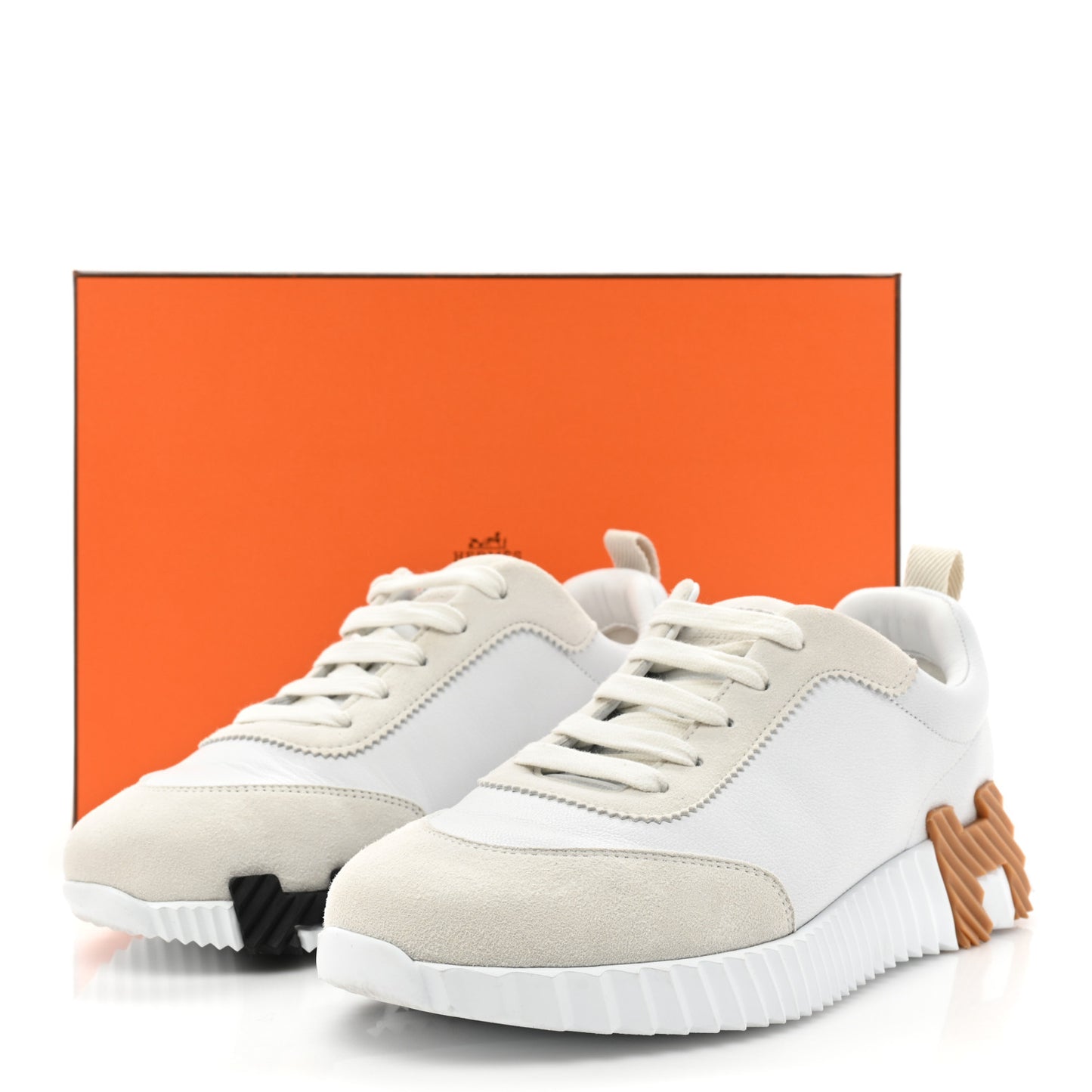 Calfskin Suede Goatskin Bouncing Sneakers 37 White