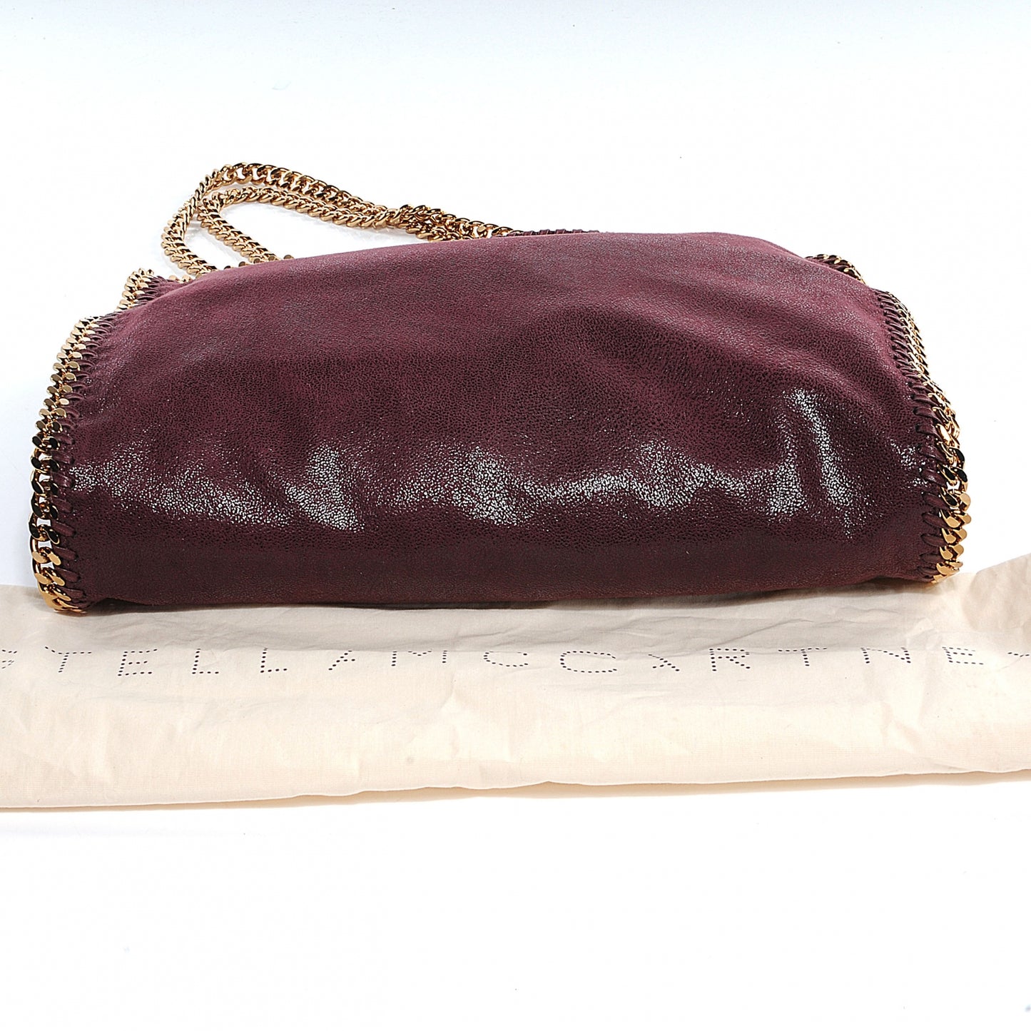 Faux Leather Shaggy Deer Falabella Small Plum