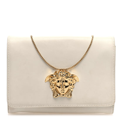 Versace Vitello Palazzo Medusa Evening Clutch Bag White 1 of 11