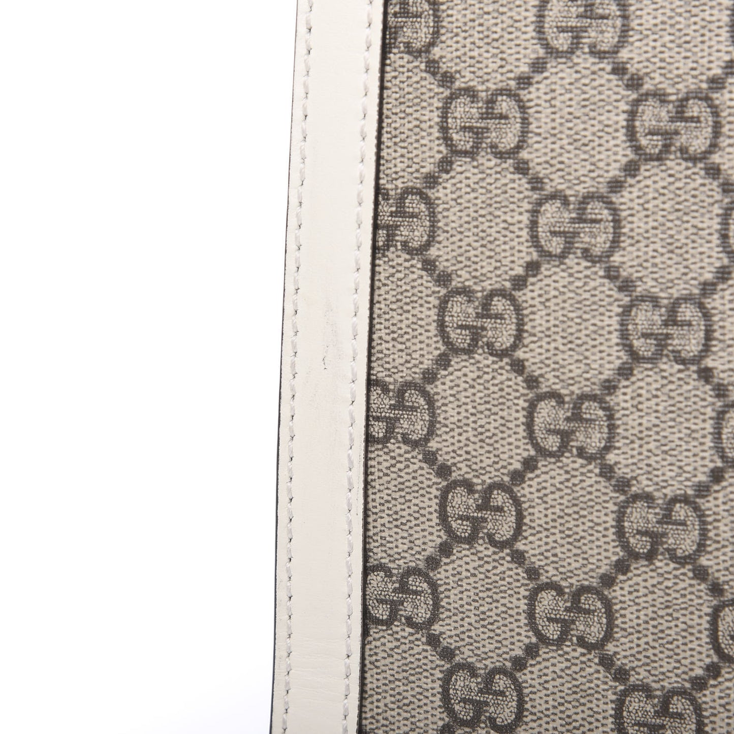 GG Supreme Monogram Medium Padlock Tote White