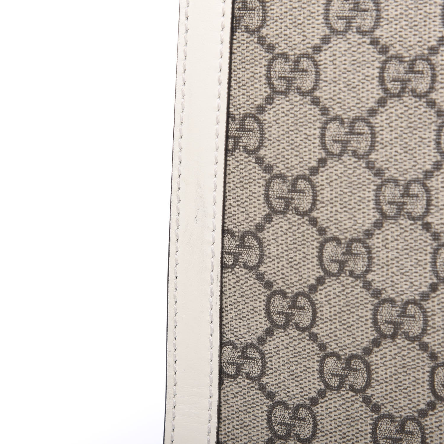Gucci GG Supreme Monogram Medium Padlock Tote White 10 of 12