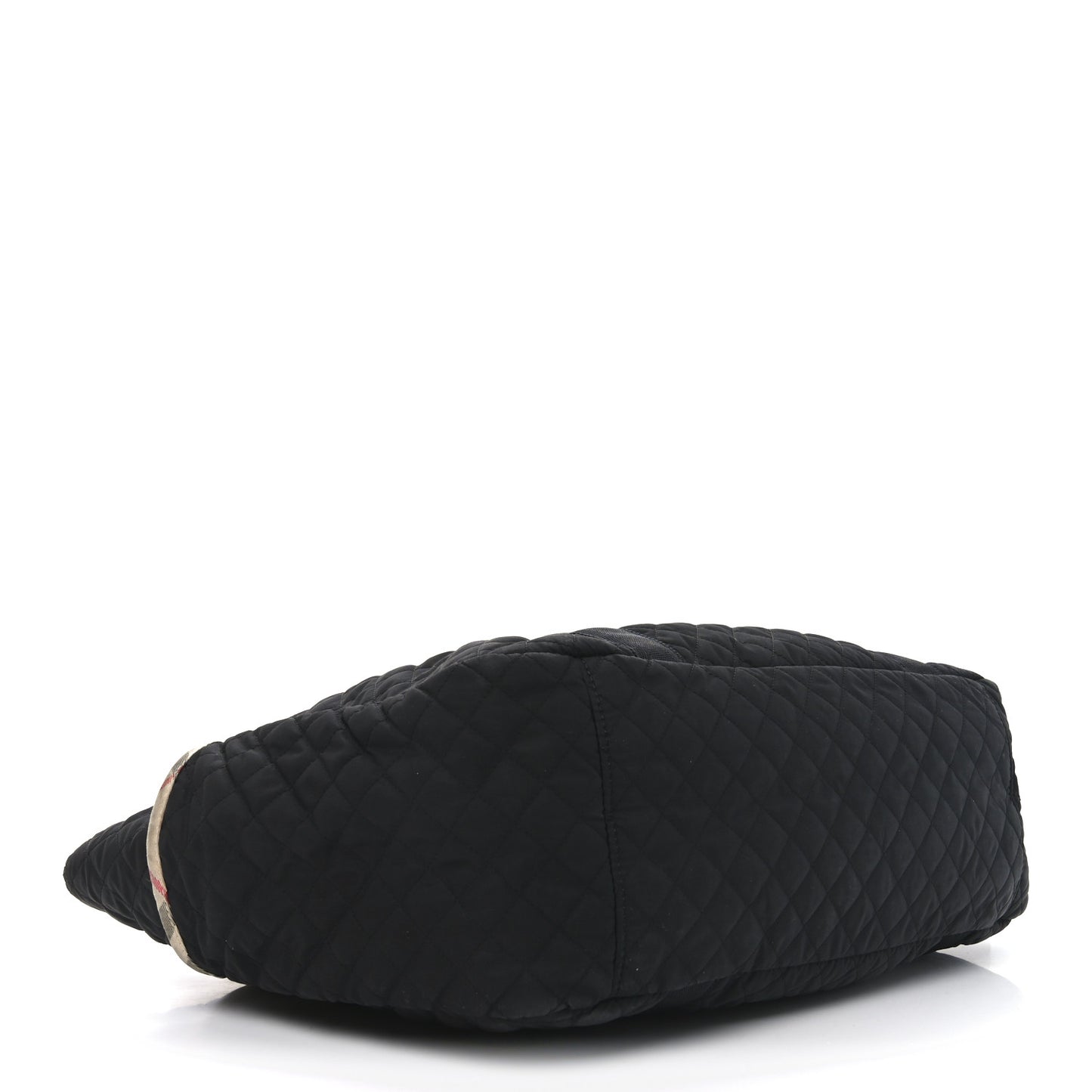Nylon Quilted Diaper Bag Black