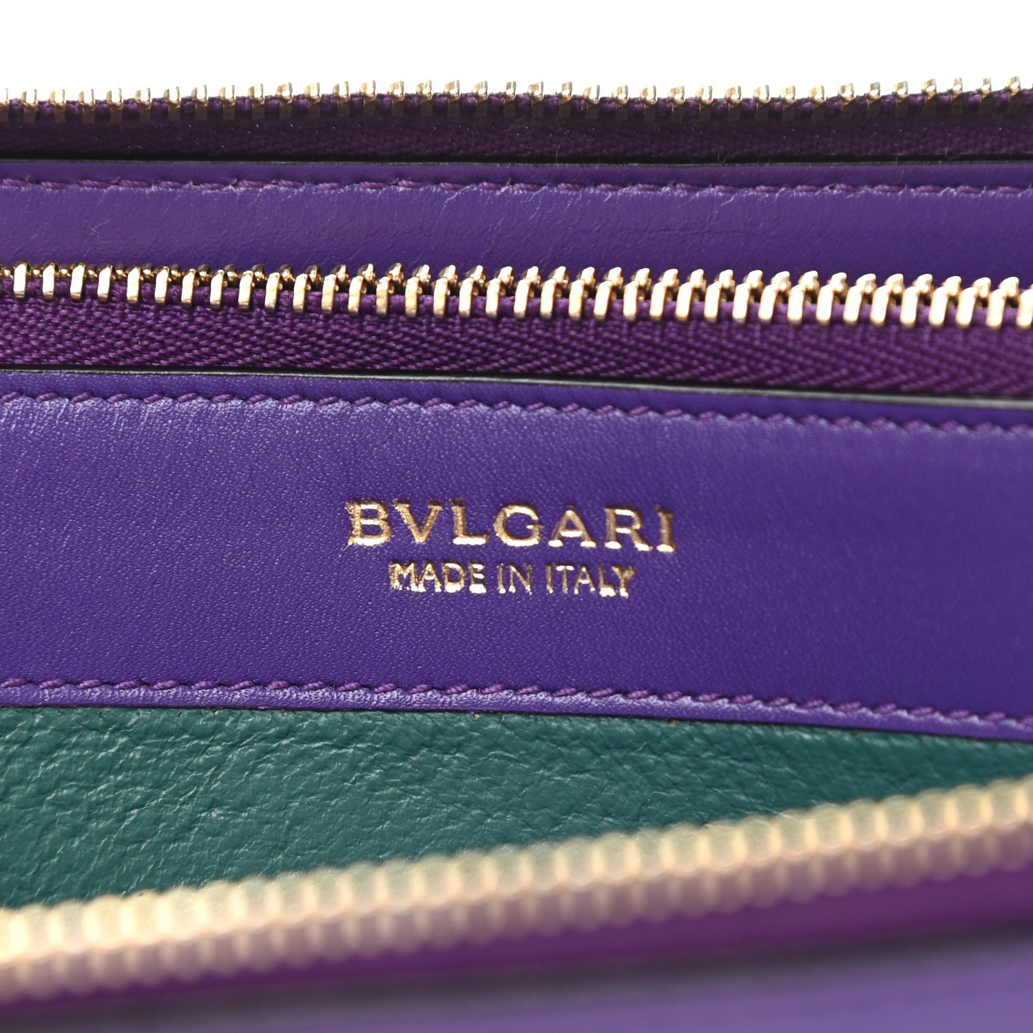 Bulgari Calfskin Serpenti Zip Around Wallet Amethyst 6 of 12
