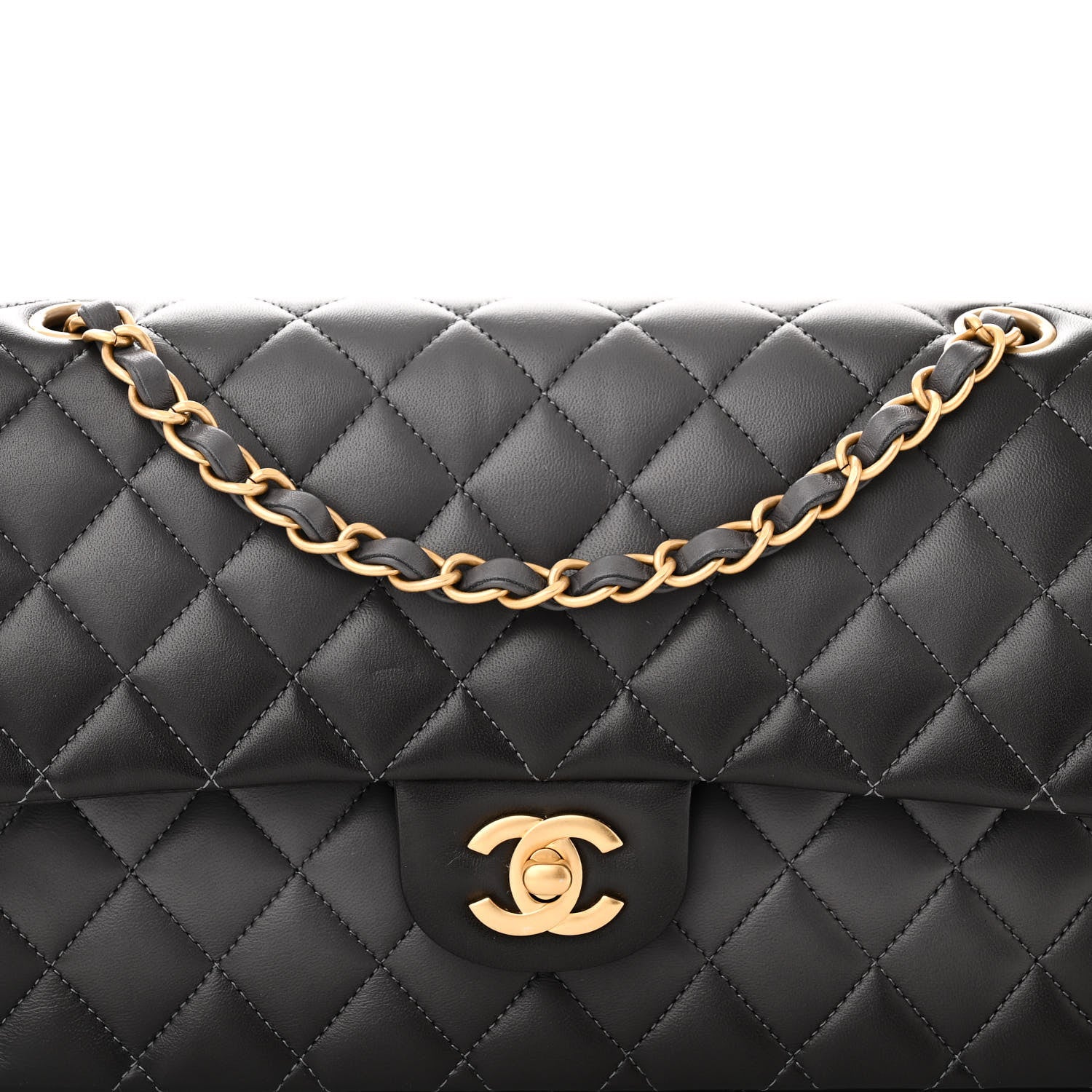 Chanel Gradient Lambskin Medium Double Flap Grey 8 of 10