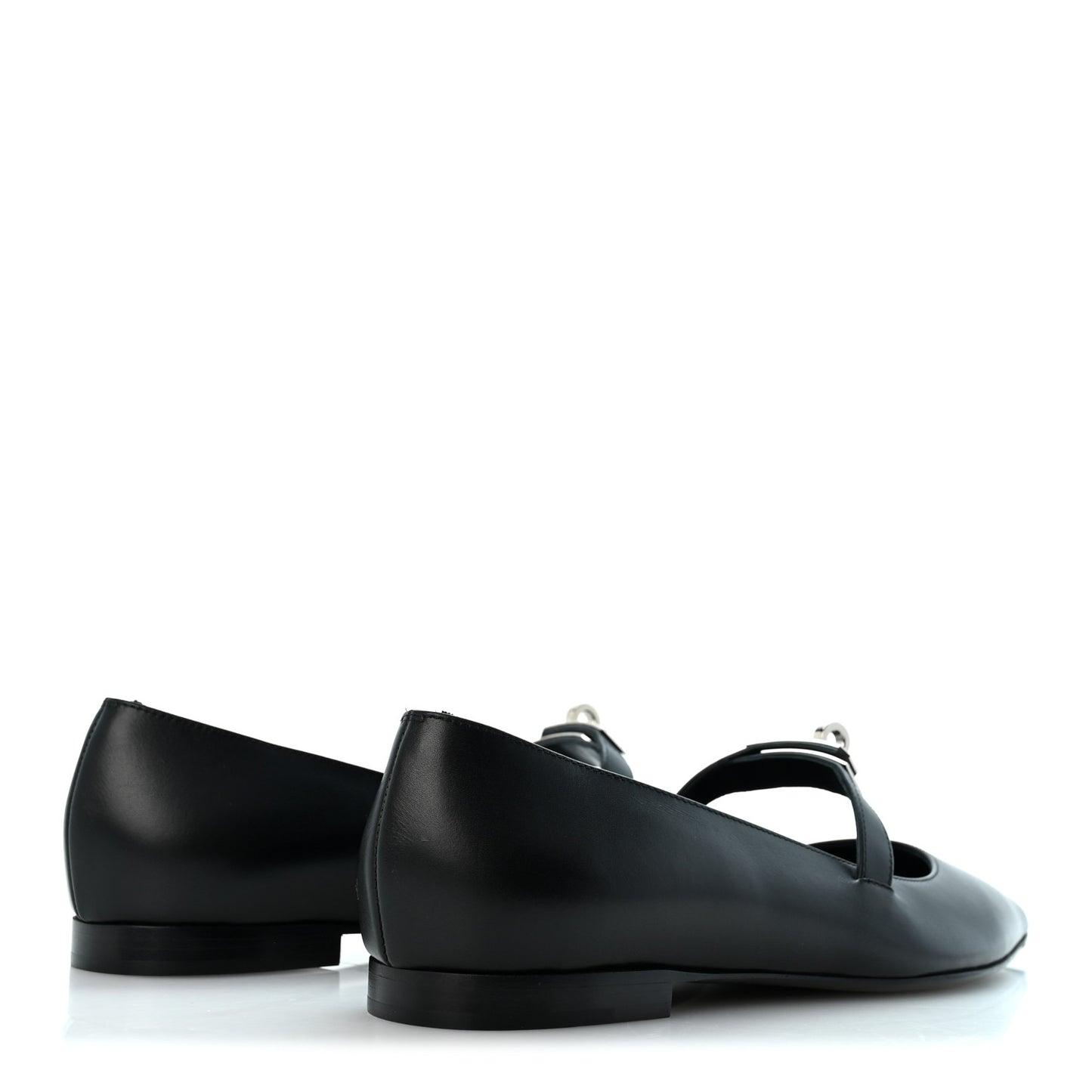 Calfskin Kelly Ballet Flats 39 Black