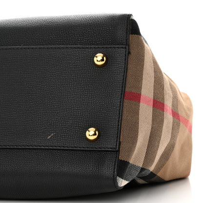 Burberry Grainy Calfskin House Check Small Canterbury Black 9 of 12