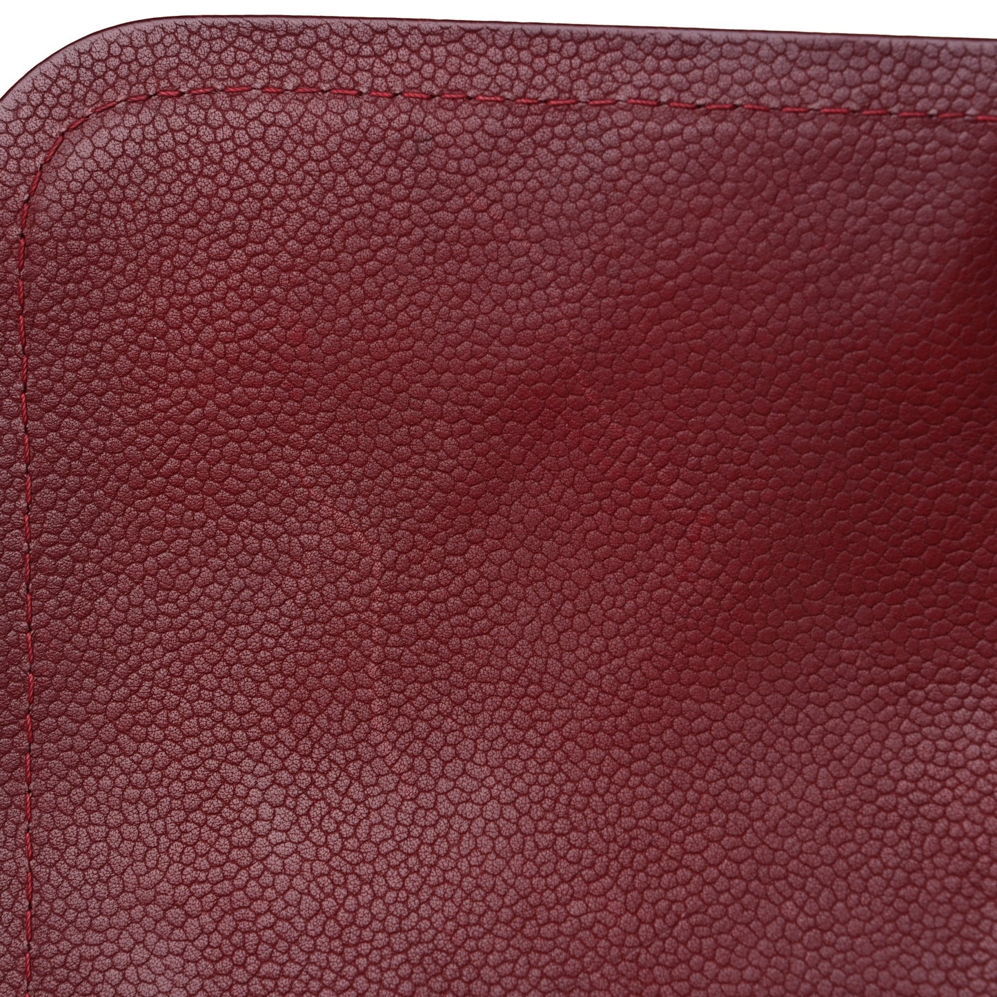 Caviar Quilted Flap With Chain Red