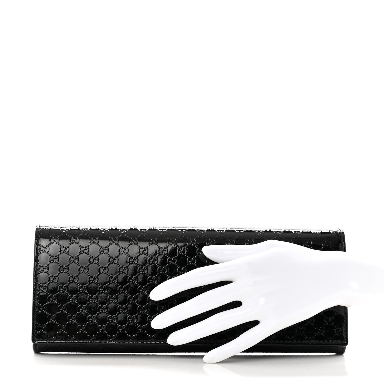 Gucci Patent Microguccissima Small Broadway Clutch Black 2 of 8