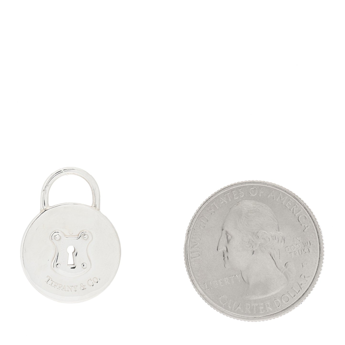 Sterling Silver Round Padlock Charm