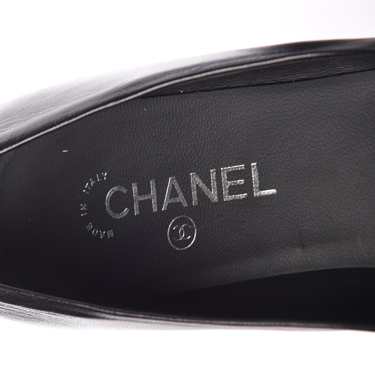 Chanel Lambskin CC Cap Toe Platform Chain Pumps 42 Black 5 of 8