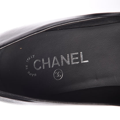 Chanel Lambskin CC Cap Toe Platform Chain Pumps 42 Black 5 of 8