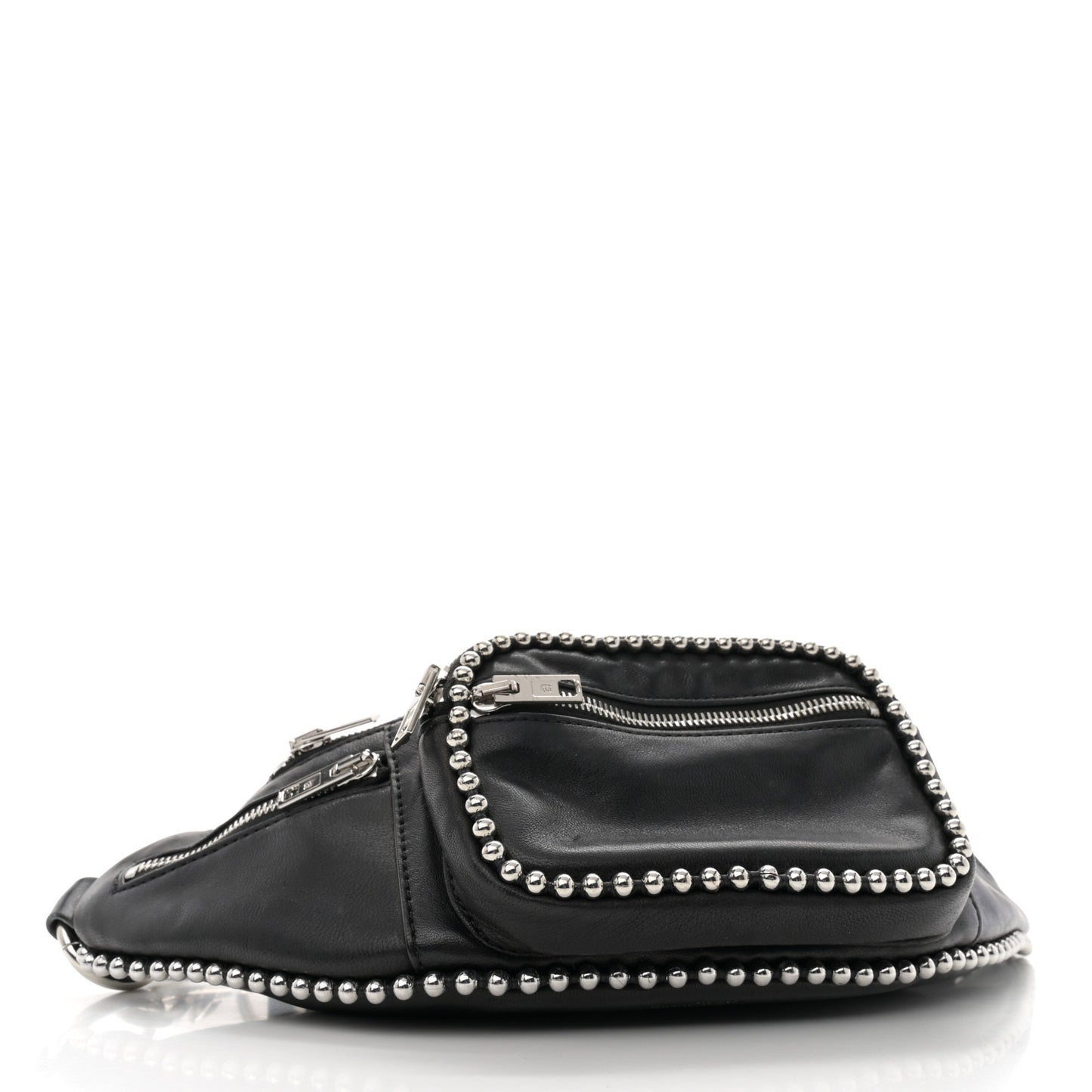 Lambskin Attica Studded Belt Bag Black