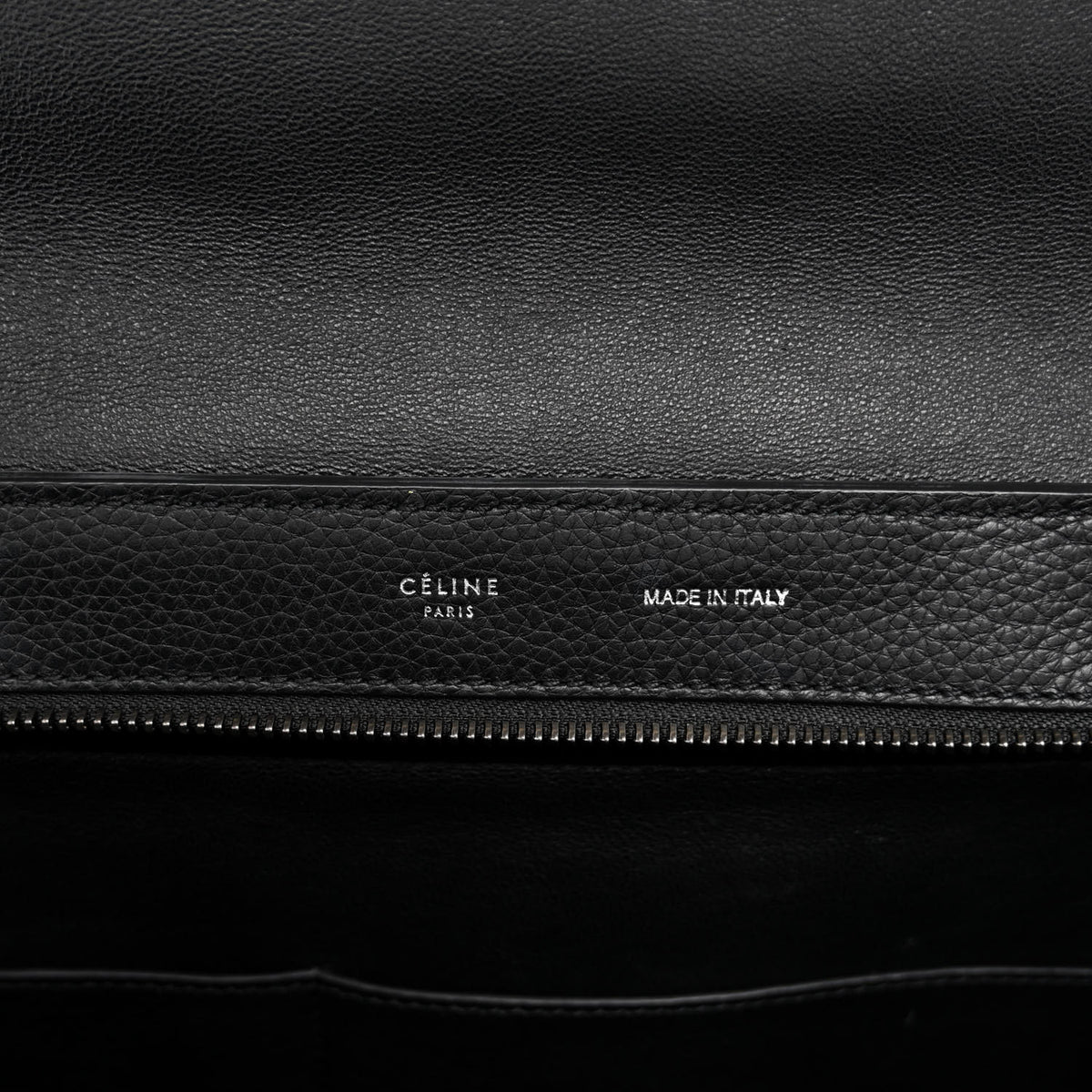 Celine Drummed Calfskin Suede Medium Trapeze Black 5 of 8
