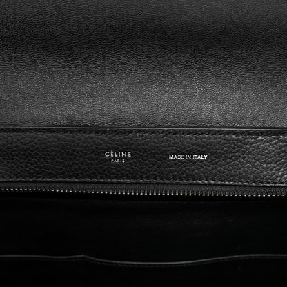 Celine Drummed Calfskin Suede Medium Trapeze Black 5 of 8