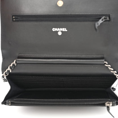 Chanel Aged Calfskin Quilted Lucky Charms 2.55 Reissue Wallet On Chain WOC Black 5 of 13