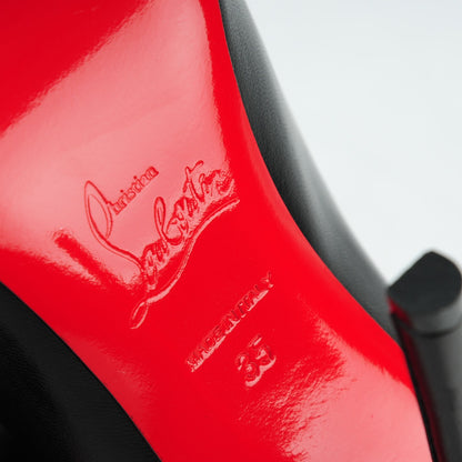Christian Louboutin Shiny Nappa Toot Couverte 100 Pumps 35 Black 6 of 7