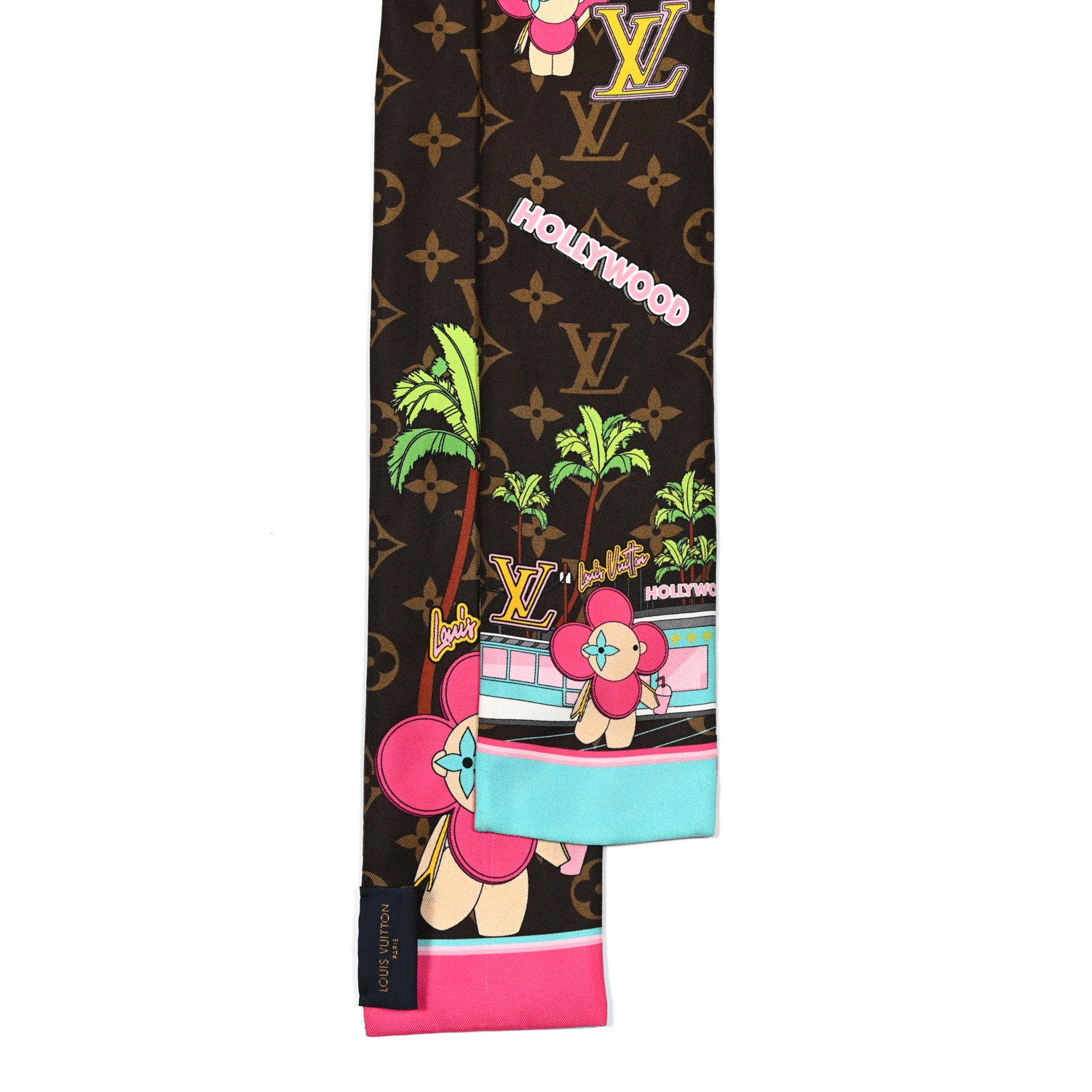 Louis Vuitton Silk Monogram 2021 Hollywood Christmas Animation Bandeau Marron 2 of 4