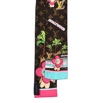 Louis Vuitton Silk Monogram 2021 Hollywood Christmas Animation Bandeau Marron 2 of 4