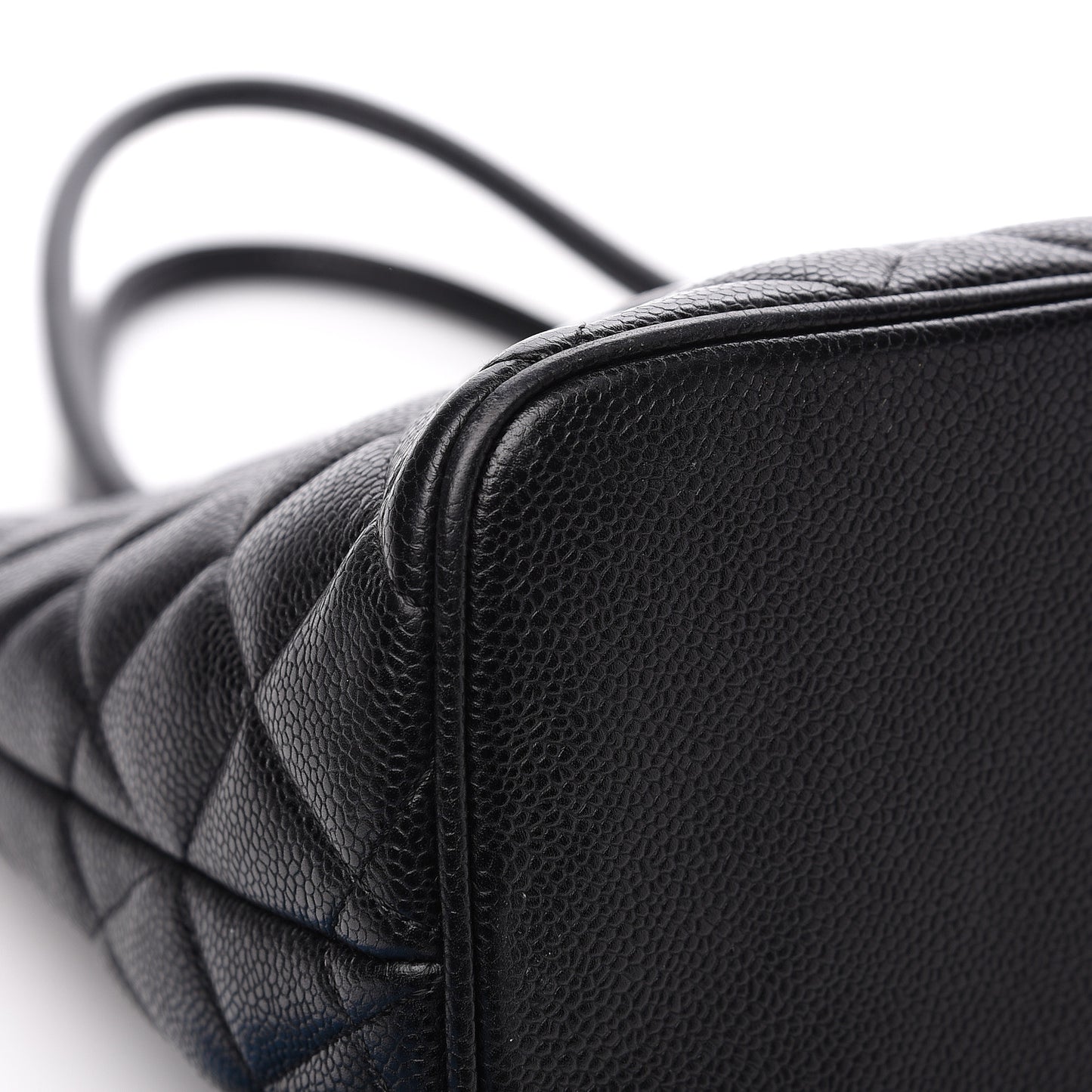 Caviar Quilted Medallion Tote Black