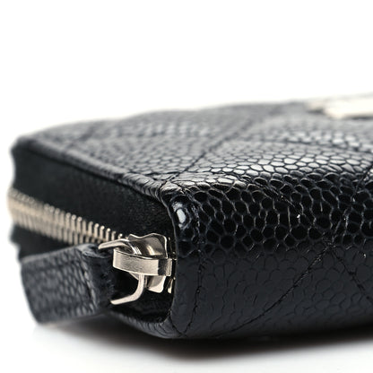 Chanel Caviar Quilted Zip Coin Purse Black 9 of 11