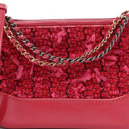Chanel Tweed Calfskin Small Gabrielle Hobo Pink 8 of 10