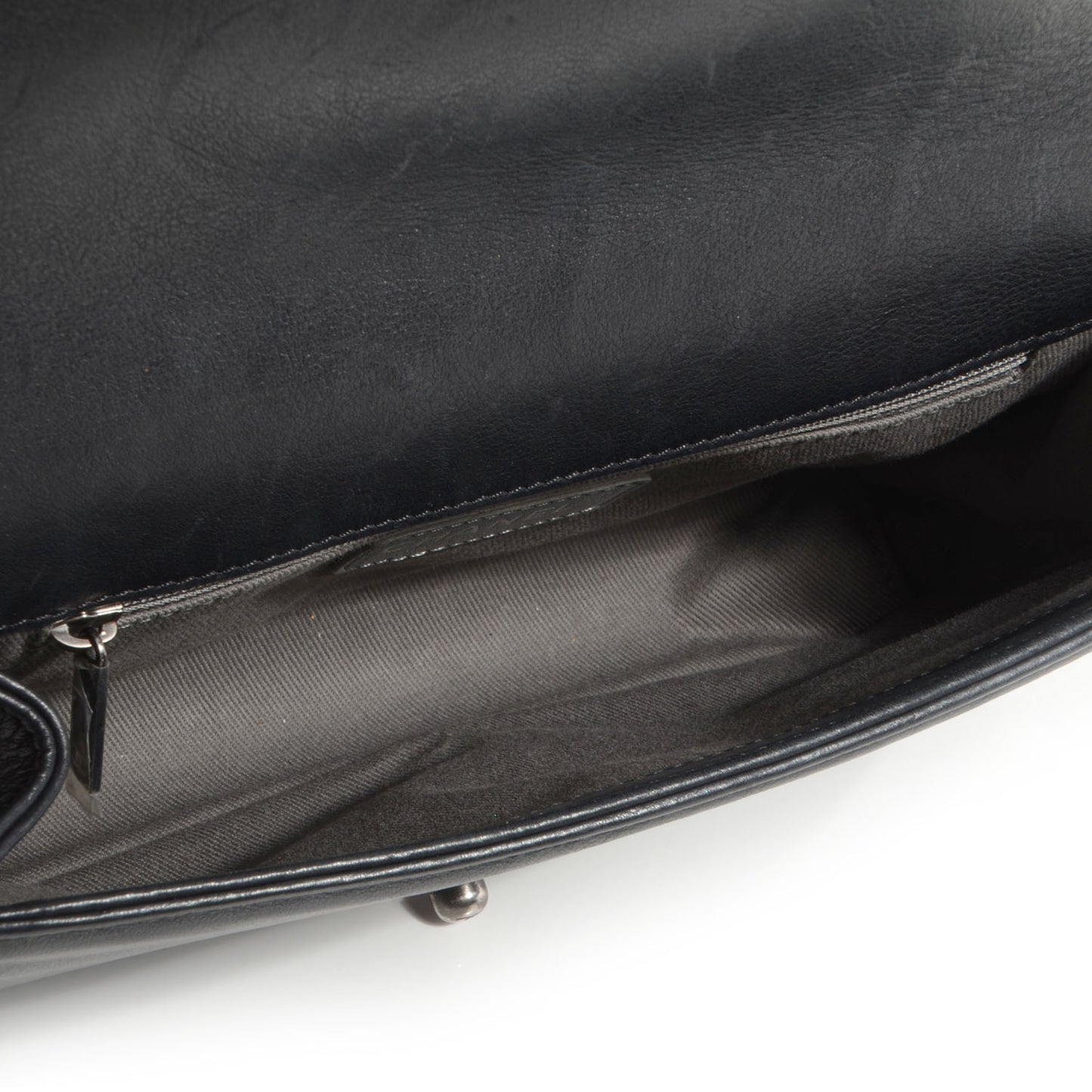 Calfskin Crystal Embossed Medium Boy Flap Black