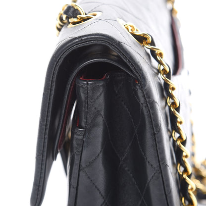 Chanel Lambskin Quilted Medium Double Flap Black 23 of 30