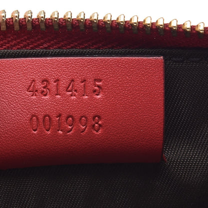 Gucci GG Supreme Monogram Merveilles Lips Zip Pouch Hibiscus Red 7 of 9