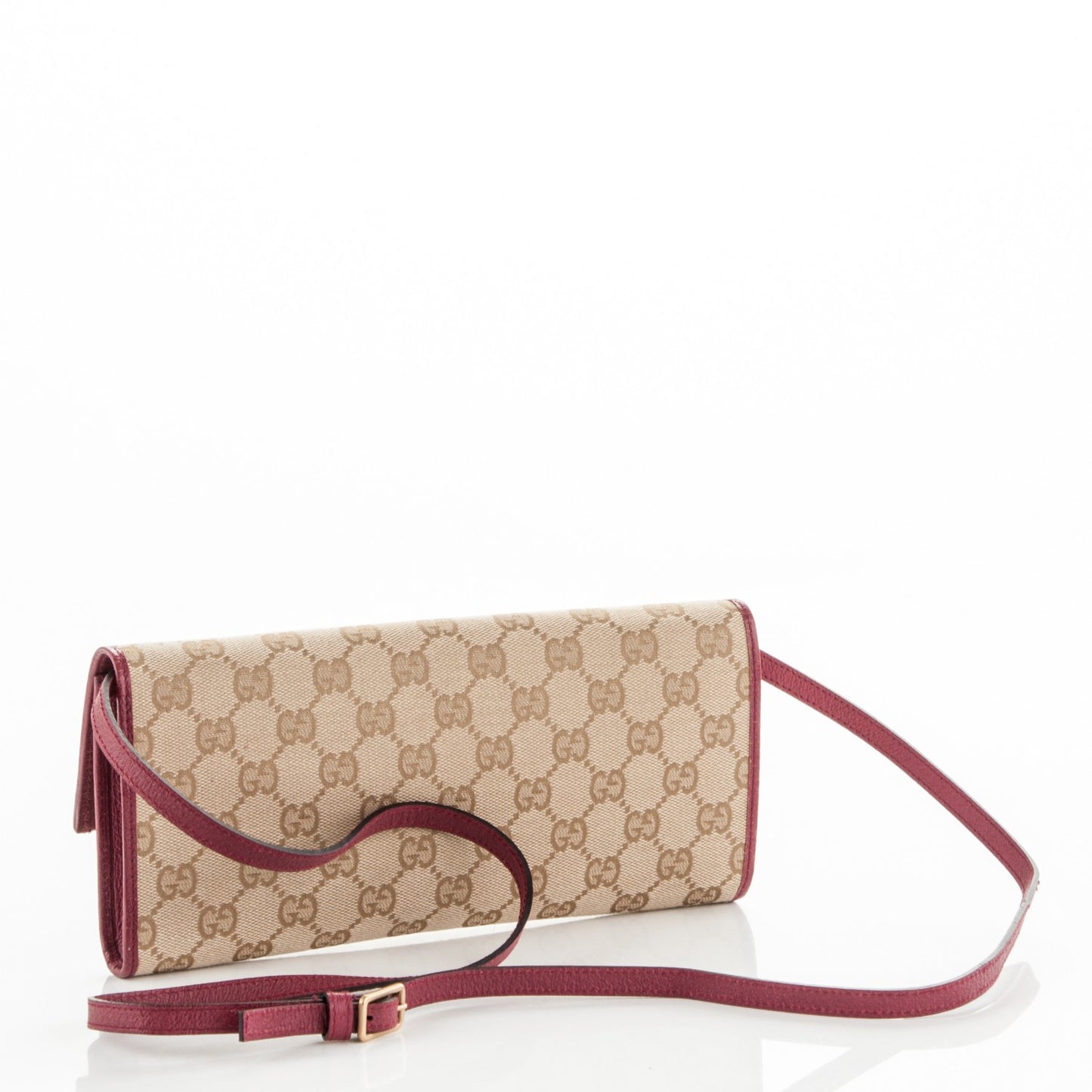 Monogram Bamboo Bar Clutch Red