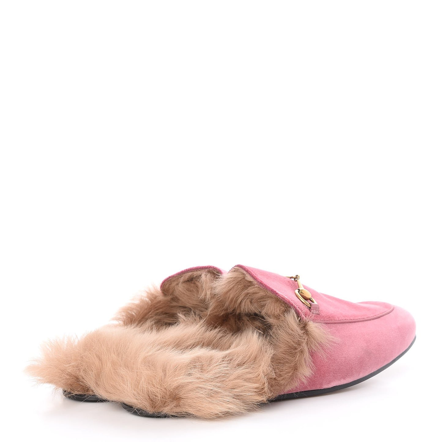 Velvet Fur Mens Princetown Slippers 11 Raspberry