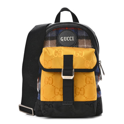 Gucci Wool Econyl Nylon Monogram Off The Grid Sling Backpack Crop Multicolor 1 of 10