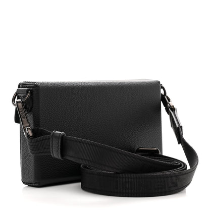 Fendi Vitello Cher Baguette Soft Trunk Phone Pouch Black 3 of 13