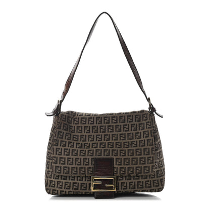 Fendi Zucchino Vitello Mama Baguette Mogano Panna Bruciato 1 of 10