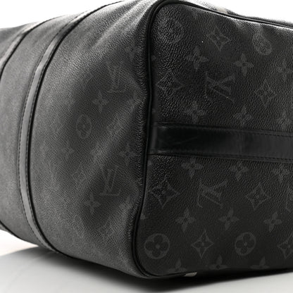 Louis Vuitton X FUJIWARA Monogram Eclipse Flash Fragment Keepall Bandouliere 45 8 of 14