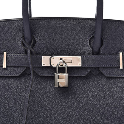 Hermes Togo Birkin Verso 30 Bleu Nuit Orange Poppy 34 of 34