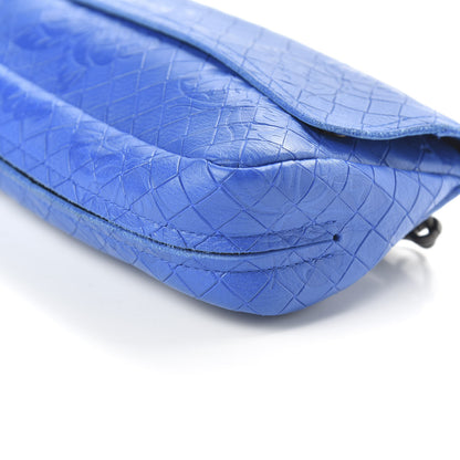 Bottega Veneta Calfskin Intrecciomirage Embossed Butterfly Small Chain Crossbody Signal Blue 1 of 10
