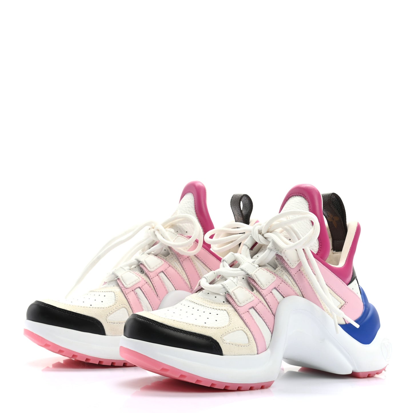 Calfskin Nylon LV Pop Archlight Sneaker 35 Pink Multicolor