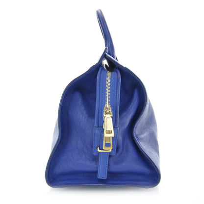 Saint Laurent Leather Medium Cabas Chyc Blue 6 of 9